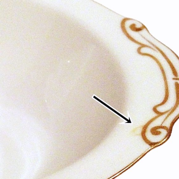 Japanese Hand Painted Vegetable Bowl, Fukagama Arita Vintage Serving Dish - Picture 7 of 12